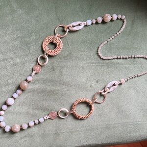 Elegant Beaded Necklace with Gold Accents